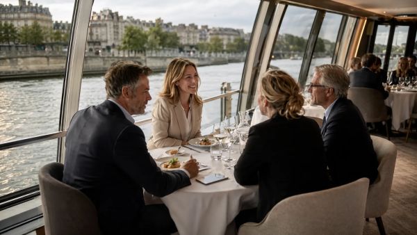 Organiser un déjeuner croisière d'affaires sur la Seine à Paris